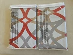 2-DRIFTAWAY Alexander Spiral Geo Trellis Valance (RED/GRAY)52" 18" + Header New. Price: $25.00.