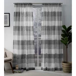Exclusive Home Curtains Bern Striped Sheer-rod Pocket Panel Pair 54X108 Ash New. Price: $30.19.