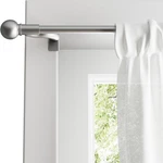 Adjustable Curtain Tension Rod With Decorative Round Finials, No Drill Small Win New. Price: $31.94.