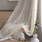 Boho Lace Curtains With Tassel 84 Inch 2 Panel,rod Pocket Vintage Bo... New. Price: $63.67.