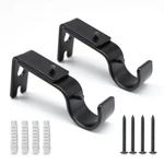 Curtain Rod Brackets Adjustable, Premium For BLACK-2PACK New. Price: $14.16.