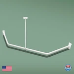 Naiture.com Live Nature Neo-angle Shower Curtain Rod Aluminum New. Price: $189.98.