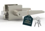 Mega Handles Schein Keyed Entry Door Handle. Heavy Duty Brushed Nickel New. Price: $39.99.