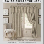 Elrene Home Fashions Mia Jacquard Scroll Blackout Window Single Panel & Valance New. Price: $22.50.