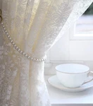 Zilucky Set Of 2 Curtain Elegant Pearl Handmade Window Trea New. Price: $28.50.