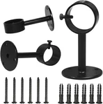 Ihrdnnr Curtain Rod Brackets Heavy Duty Ceiling-mount Holders For Black New. Price: $23.99.