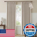 Nicetown Pro 100 Blackout Taupe Curtains For Bedroom Pinch Pleated New. Price: $123.09.