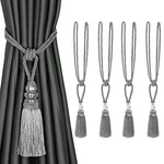 Bel Avenir 4 Pack Curtain Hand Woven Tiebacks Crystal Holdbacks - Silver Used. Price: $26.63.