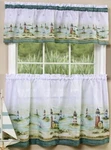 Pc Curtains Set: 2 Tiers & VALANCE(58"X13")NAUTICAL,LIGHTHOUSES,HAMPTONS,ACHIM New. Price: $24.99.