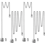 1 Meter Length Ceiling Fan Light Pull Cord Ball Beaded Metal Chain Extensio New. Price: $15.63.
