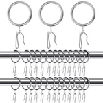 100 Set 1.65 Inch Metal Curtain Rings With Eyelets Hooks For Drapes A... New. Price: $31.24.