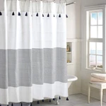 Peri Home Panama Stripe Boho Farmhouse Tassel Shower Curtain 100% Cotton Fabr... New. Price: $46.07.