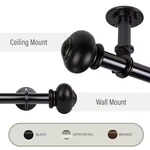 Rotunda Ceiling 66 - 120 In., Dia Single Curtain Rod/ Room Divider New. Price: $71.71.