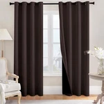 Rutterllow Two Layers Completely Blackout Curtains For Bedroom 52W X 72L Inch New. Price: $45.00.
