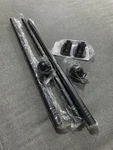 No Drill Curtain Rod Set 30-45IN Black Window Drapery With Brackets, New Usa. Price: $11.95.