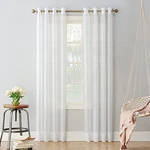 Emily Sheer Voile Grommet Curtain Panel, 59" X 84", White New. Price: $11.81.