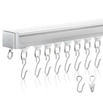 Juexica Ceiling Curtain Track Set White 9.8FT-13.2FT Heavy Duty Mount New. Price: $82.74.