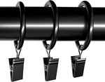 Lansian Curtain Rings With Clips, Drapery 2&APOS;&APOS;-20PACK, Black New. Price: $17.29.