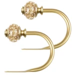 Curtain Holdbacks, Usfook Decorative Window SMALL(2 Pack), Gold New. Price: $20.31.
