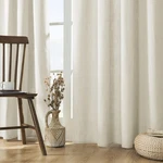 Joydeco Linen Curtains Inch Length 52"W X 96"L (pack Of 2), Ivory On New. Price: $46.44.