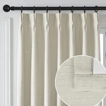 100% Blackout Pinch Pleated Linen Texture Curtain For Living Room,back Tab Lu... New. Price: $110.22.