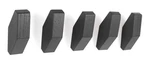 Toros Store Set Of 5 Wall Hooks - Modern Black Wooden Coat New. Price: $18.99.