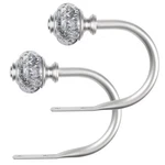 Pack Curtain Holdbacks, Usfook Silver Decorative Window Drapery Tiebacks (2... New. Price: $23.72.