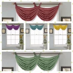 1V24 Faux Silk Waterfall Window Valance Bronze Grommet Kitchen Home Living Room New. Price: $8.50.
