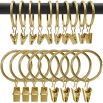100 Pack Metal Curtain Rings With Clips, Drapery Hooks, Decorative Curt... New. Price: $38.73.