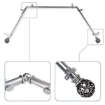 Adora 13/16 In. Bay Window Single Curtain Rod Satin Nickel New. Price: $130.09.