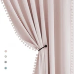Treatmentex Pom Curtains For Bedroom Pink Girls Blackout Window Drap... New. Price: $61.55.