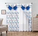 Petrichor Embroidery Sheer Curtain 2 Panels Set - Luxury Window Attac... New. Price: $95.09.