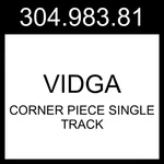 Ikea Vidga Corner Piece Single Track Included Ceiling Fittings/white 304.983.81 New. Price: $35.99.