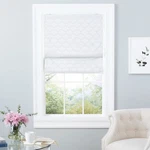 Exclusive Home Montague Trellis Total Blackout Roman 34"W 64"H, White New. Price: $69.25.