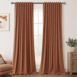 Nanspring Terracotta Linen 100 Blackout Curtains For Bedroom 120 Inch Length New. Price: $71.22.