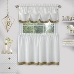 Achim Home Furnishings Lana Window Curtain Tier Pair And Valance Set, 58" X 24", New. Price: $14.99.