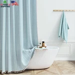Bttn Boho Farmhouse Shower Curtain, Linen Rustic Weighted Striped Fabric New. Price: $38.78.