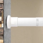 Ashleyriver Room Divider Tension Curtain Shower Window Rod, 122-150 Inch, White New. Price: $31.49.