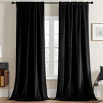 Joydeco Velvet Curtains 90 Inch Length 2 Panels, Luxury Blackout Rod Po... New. Price: $41.63.