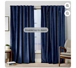 Pair Exclusive Home Velvet Heavyweight Light Filtering Hidden Tab Curtain Panels New. Price: $50.27.