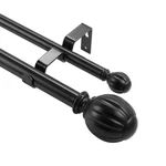 Vevor Double Curtain Rods 36-72 IN(3-6FT) Adjustable Length Round Finials New. Price: $27.99.