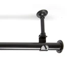 Adjustable Ceiling Mounted Curtain Rod Heavy Duty 5610 Inches Extendable Black New. Price: $55.42.