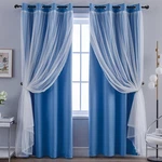 Anytime Home Curtains Blackout And Sheer Layered Solid Window Panel P... New. Price: $38.99.
