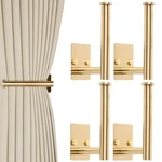 Ocioli 4 Pack No Drill Curtain Holdbacks Self-adhesive/screw-in Metal New. Price: $27.13.