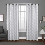 Exclusive Home Modo Metallic Geometric Grommet Top Curtain Panel Pair, 54"X84", New. Price: $22.31.
