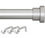Briofox Silver Curtain Rods For Windows 32 To 120 Inch, Heavy Open. Price: $11.99.