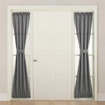 Sun Zero Barrow Energy Efficient Rod Pocket Door Sidelight Curtain Grey New. Price: $24.99.