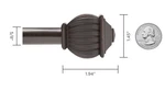 Curtain Rods Kenney KN71712 Beckett Soft Square End 28-48" Adjustable 5/8" Nwt New. Price: $14.50.
