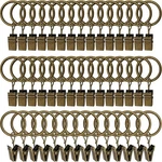 44 Pack Metal Curtain Rings W/ Clips Hangers Drapery With Bronze New. Price: $14.29.