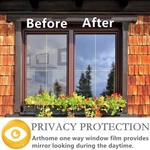 Arthome Window Tint For One Way Mirror Film Daytime Privacy Heat Control Re. Price: $55.61.
